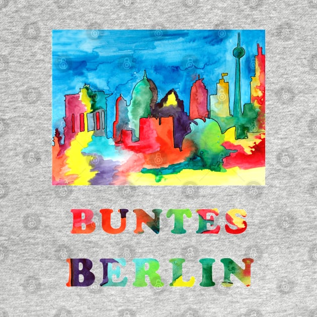 Buntes Berlin - watercolour sketch of Berlin landmarks by Elena Ehrenberg